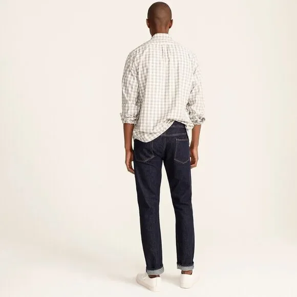 NEW 30 30x30 J.Crew 484 Slim-Fit Low-Rise Cotton Jeans Resin Rinse Dark